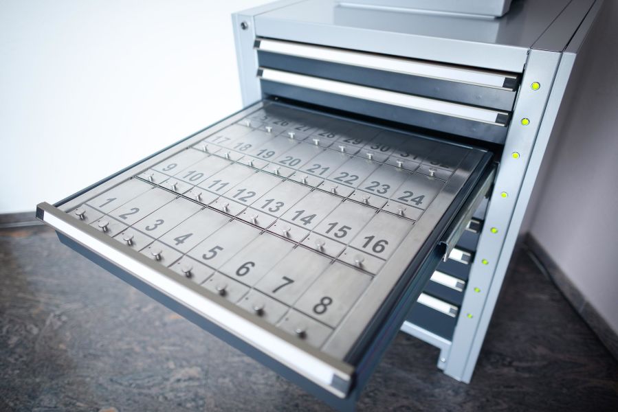 schlüsselverwaltung Schubladenregalsystem von STB