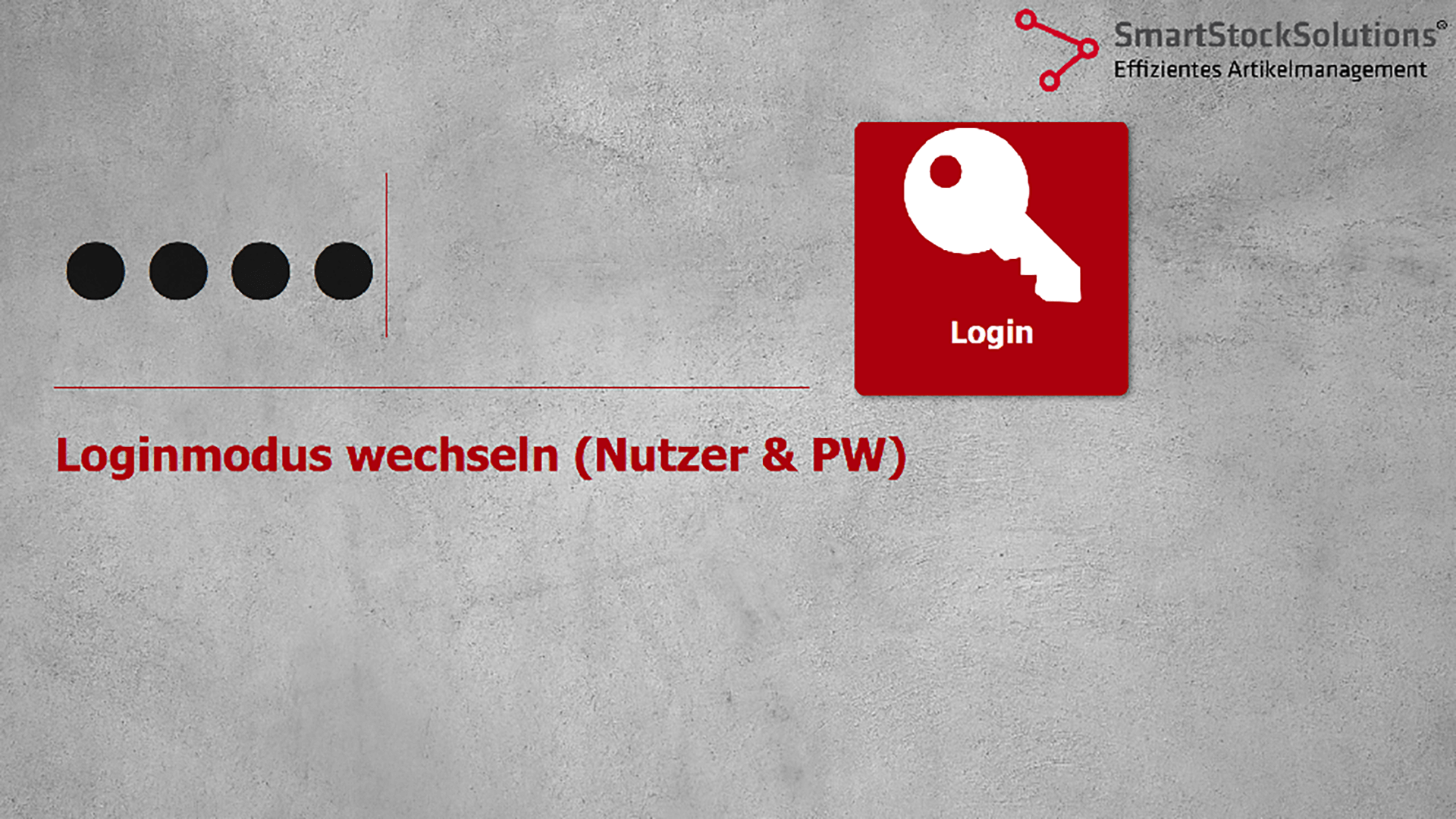 Einfache Anmeldung an der Lagerverwaltungssoftware